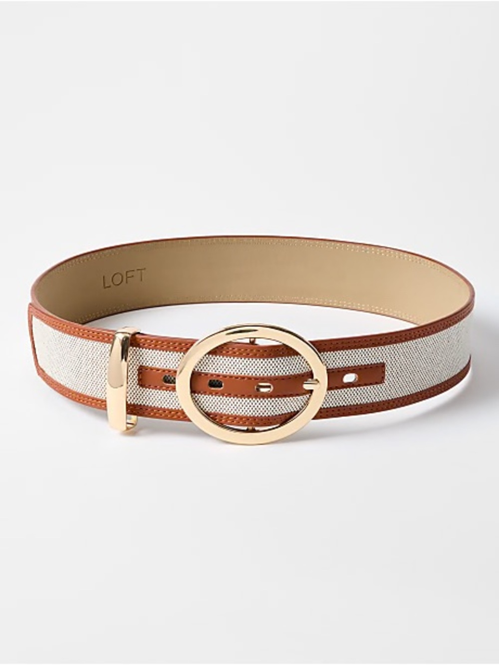 LOFT Wide Canvas Belt NWT SIZE M/L